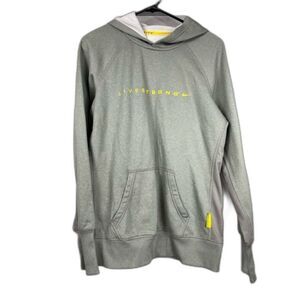 Vintage Nike LIVESTRONG Gray Hoodie Pullover Men’s Athletic Sweatshirt Large